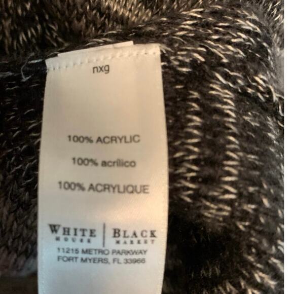 WH|BM Grey & Black Heathered Striped Long Line Knit Waterfall Cardigan  -Size XL - Picture 5 of 5